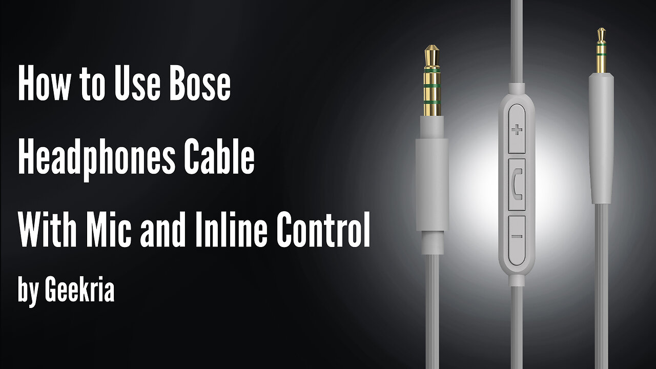 How to Use Headphones Cable With Mic and Inline Control Compatible with Bose by Geekria