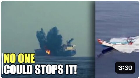 "Boat-Drone Strike on British Ship: A Visual Representation"