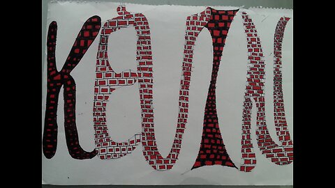 Graffiti made from designed bricks