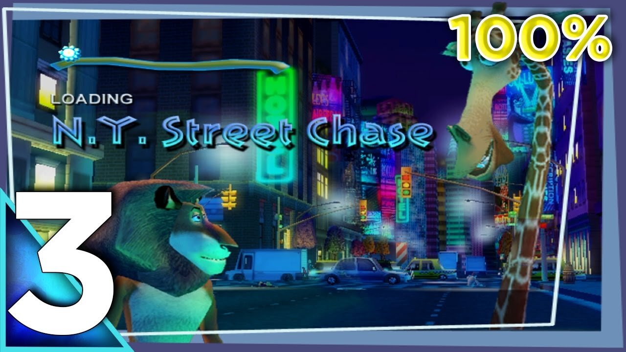 Madagascar N.Y. Street Chase PS2 100% Playthrough