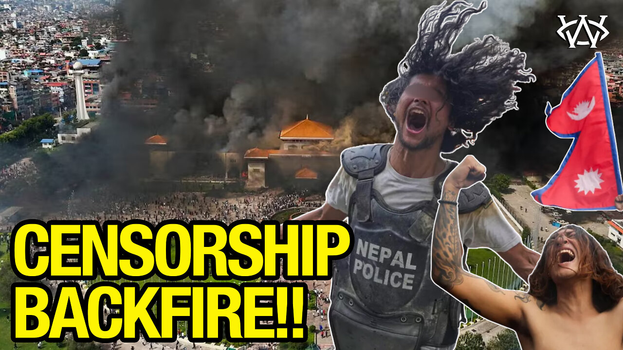 Nepal Protestors TORCH Censoring Government!