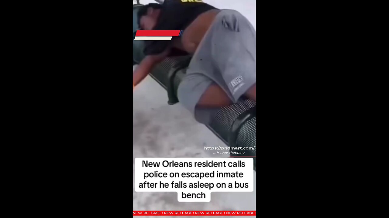 New Orleans resident calls police on escaped inmate after he falls asleep on a bus bench #neworleans