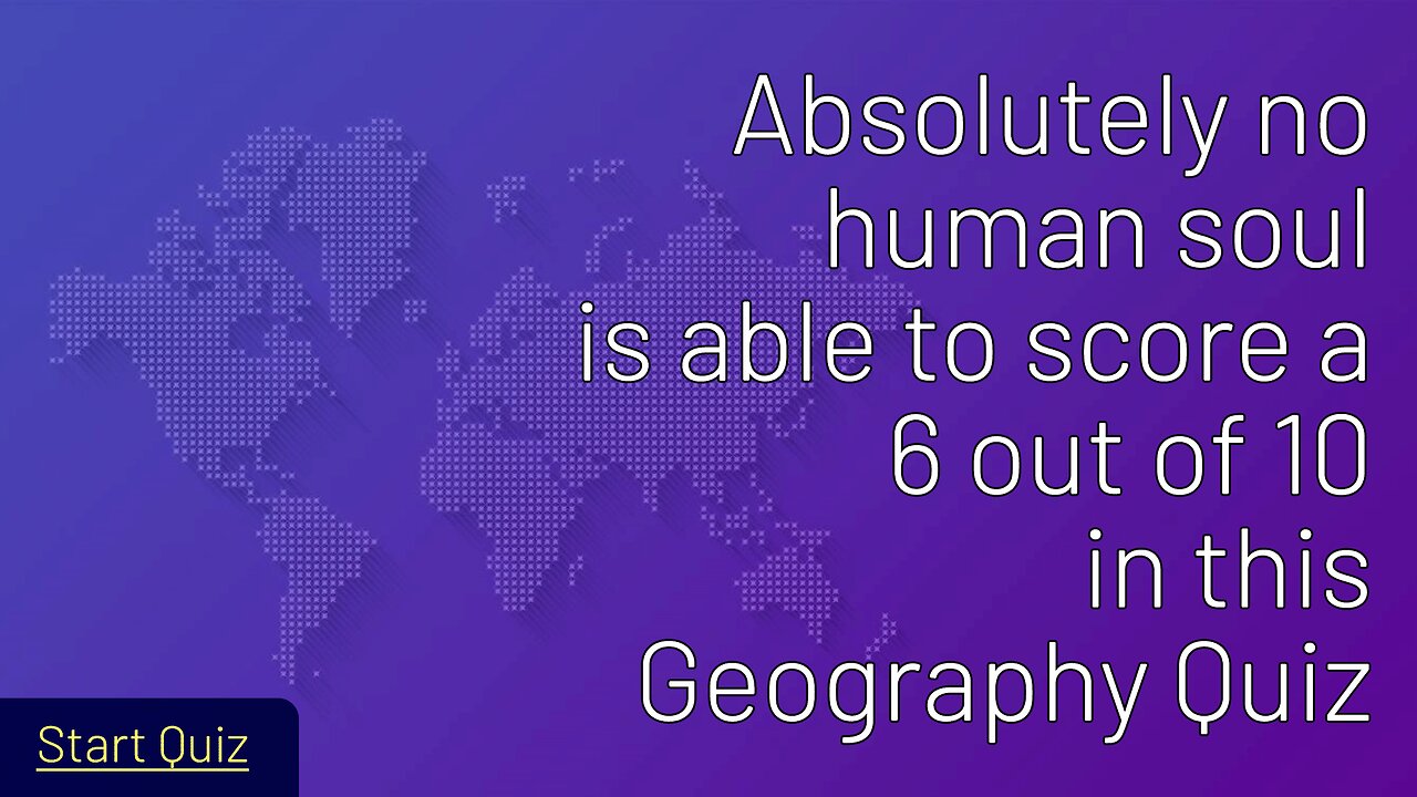 Challenging Geography Quiz