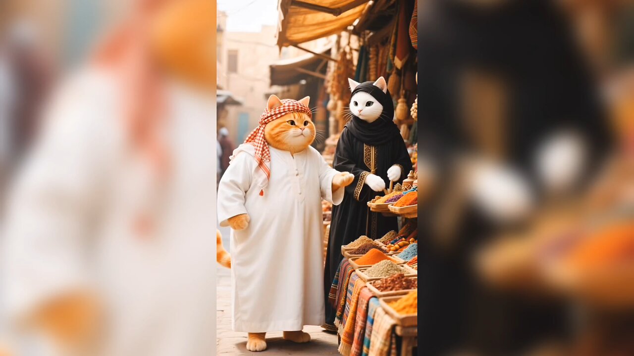 Cat in Arabic style