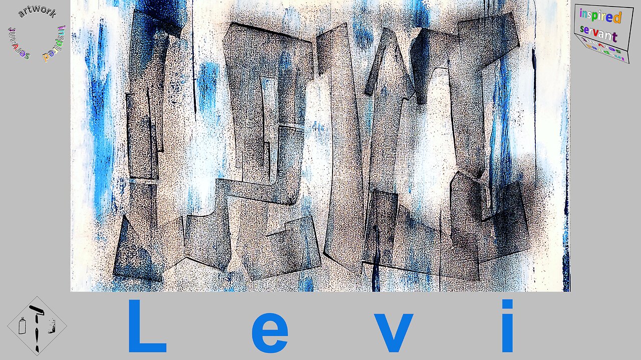 "LEVI," Proverbs, 1:8, Graffiti on Canvas, Step by Step Process