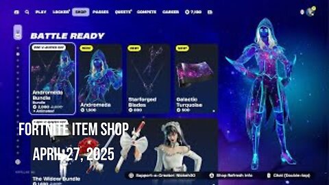 Fortnite Item Shop|April 27, 2025(*New* Andromeda Bundle & Emotes)