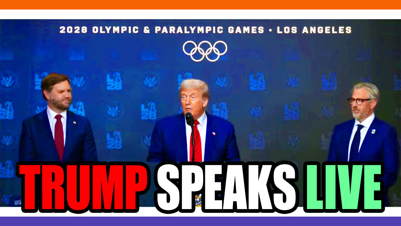 🔴LIVE: Trump Speaks Live At 2028 Olympic Event And Signs New Executive Orders 🟠⚪🟣