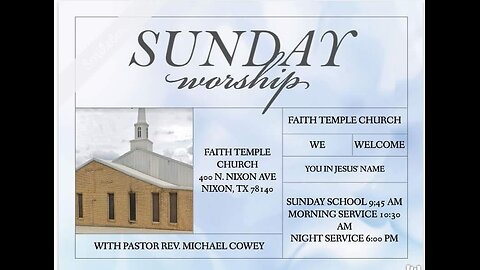 FAITH TEMPLE CHURCH SERVICE VIDEO FROM TODAY 11-02-2025