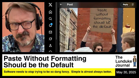 Paste Without Formatting Should be the Default