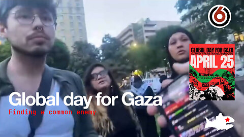 Channel 6 News at "Global day for Gaza" protest in Dallas | FTL Streaming