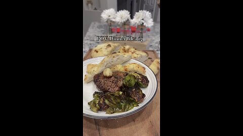 Filet mignon and baked brussle sprouts