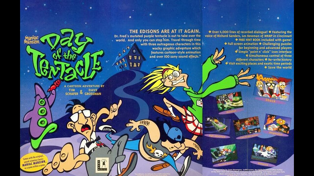 Maniac Mansion Day of The Tentacle walkthrough