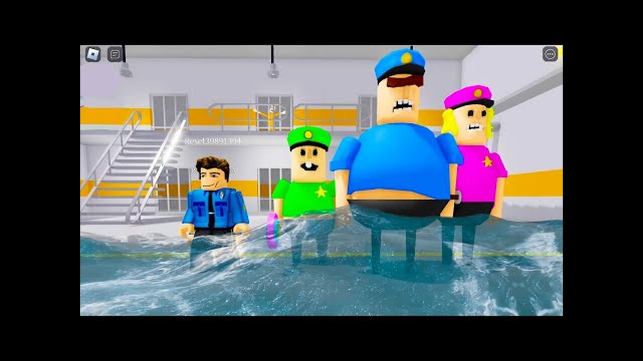 WATER MODE! UPDATE Police Family Escape! Police #Obby