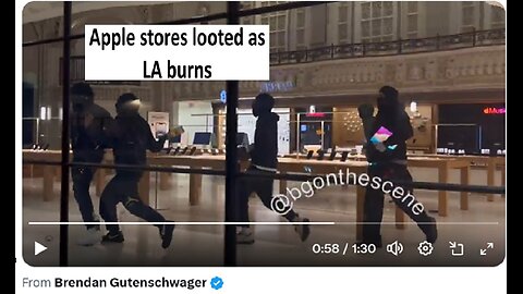 Apple store being looted in LA goes viral