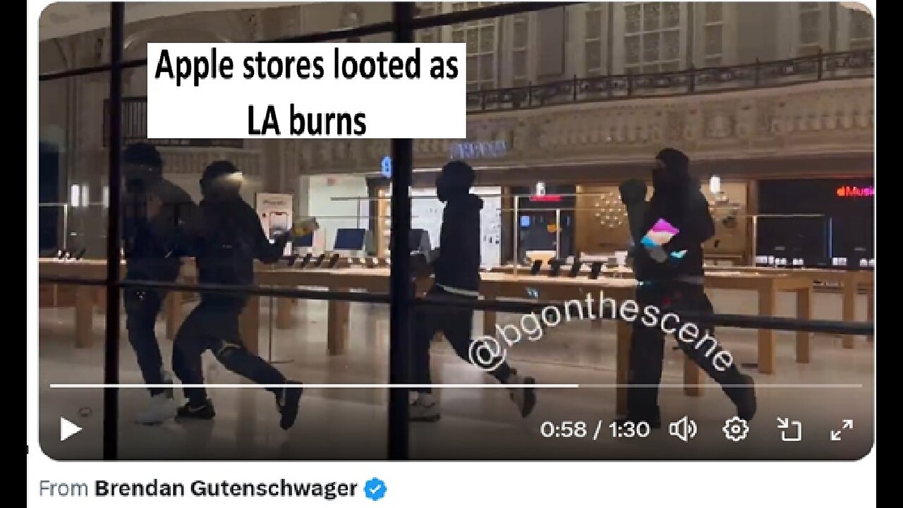 Apple store being looted in LA goes viral