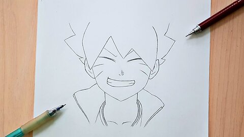 Eeasy Anime Drawing ｜ How To Draw Boruto Uzumaki step by step