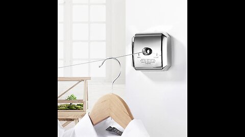 Punch-free Retractable Stainless Steel Clothesline with 180° Free Installation, for Home & Travel