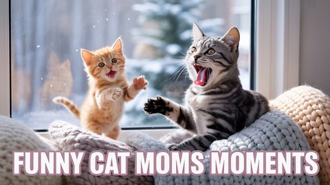 Angry Mom Cat Protects Her Baby in the Cutest Way! | Funny Cats moments 😾❤️