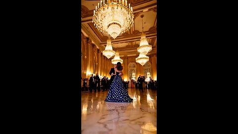 Donald Trump and First Lady Melania in the new ballroom.