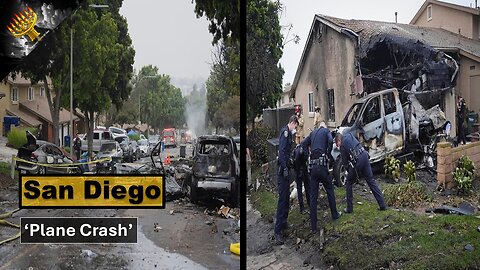San Diego Plane Crash: 'Several Dead After Business Jet Crashes In San Diego' (subtitles)