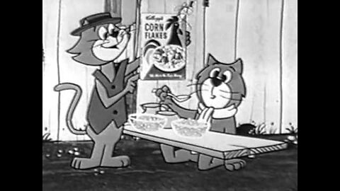 1960s TOP CAT KELLOGG'S CORNFLAKES TV COMMERCIAL