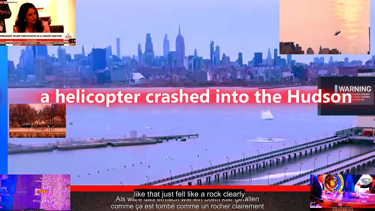 Gabbard said more . Video shows a helicopter crashed into the Hudson