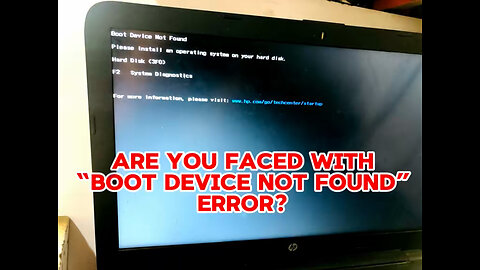 How To Fix Boot Device Not Found Error on PC