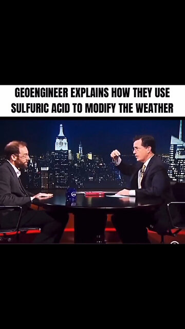 GEOENGINEER EXPLAINS HOW THEY USE SULFURIC ACID TO MODIFY THE WEATHER