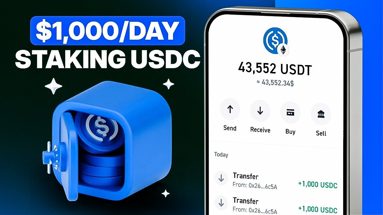 How to earn crypto currency Passive income staking USDC