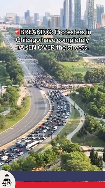 Protesters flood Chicago streets, halting traffic and drawing major police response.
