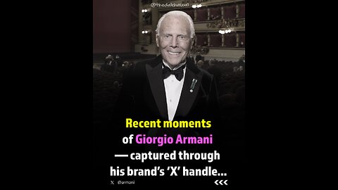 Giorgio Armani — 50 Years of Style, Eternal Legacy... | Legend | The Dal Chawal
