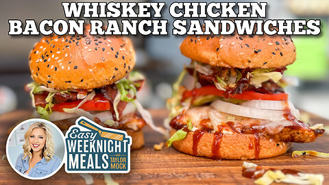 Whiskey Chicken Bacon Ranch Sandwiches on a Blackstone Griddle