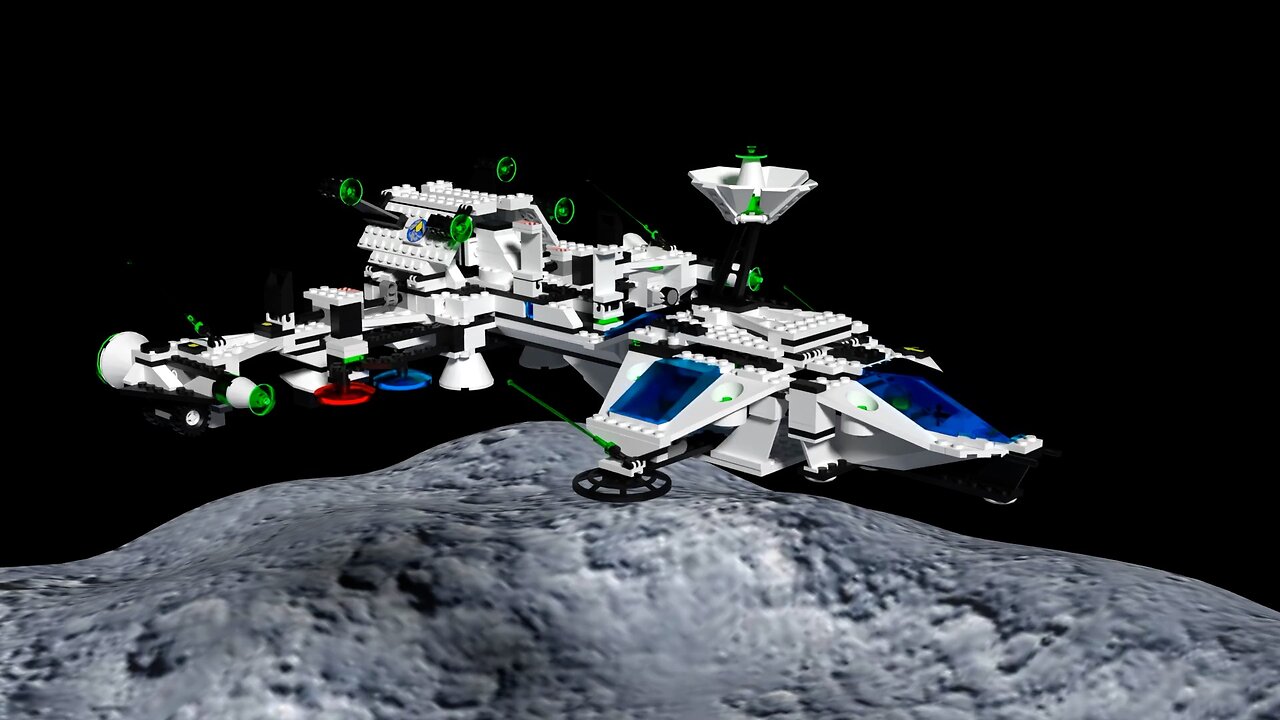 3D Lego Animation - The Space Ship 3,000 Crashes!
