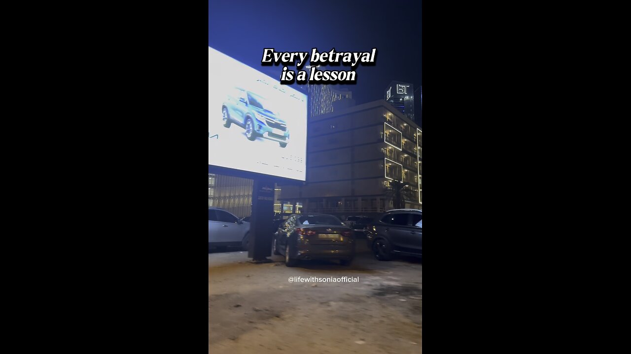 Every betrayal is a lesson….