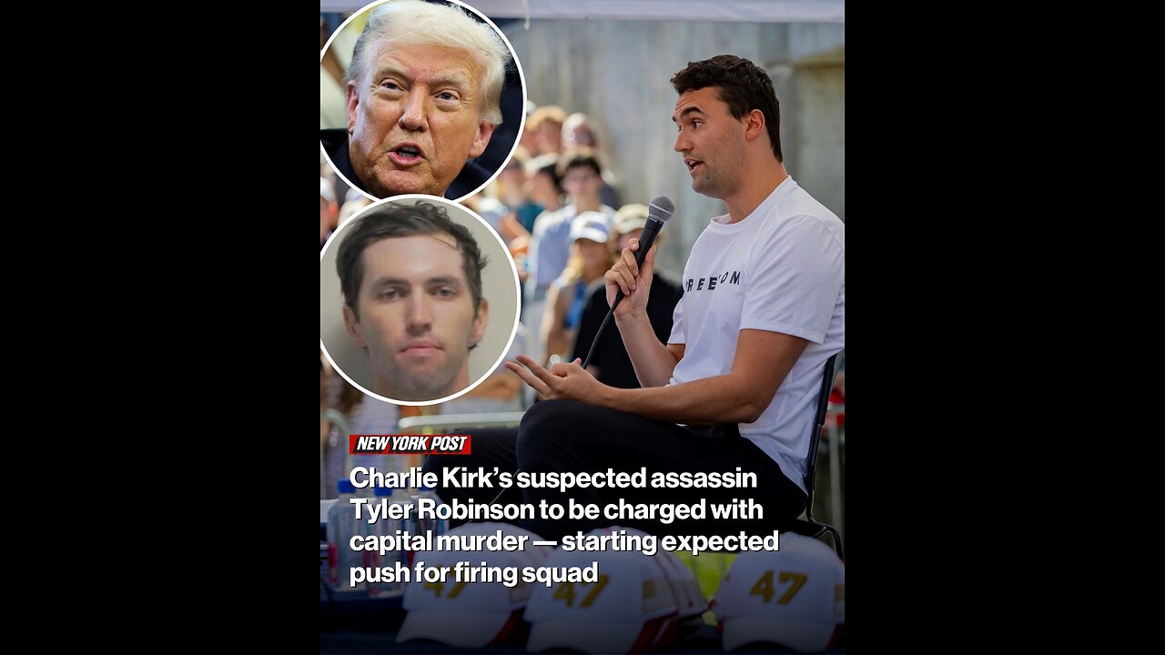 Charlie Kirk’s suspected assassin Tyler Robinson to be charged with capital murder