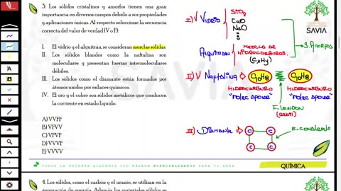 SAVIA REGULAR 2025 | Semana 11 | Química S2