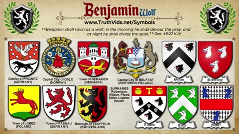 The 12 tribes heraldry and symbol used by the ancient Israelites