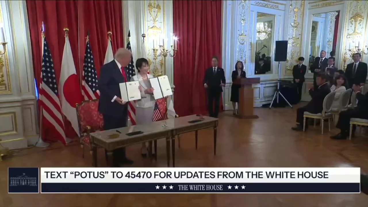 BREAKING: U.S. President Trump and Prime Minister of Japan sign