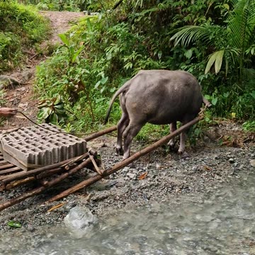 🇵🇭 Carabao Power! Expat in the Philippines Gets a Hollow Block Delivery the Traditional Way 🐃💪