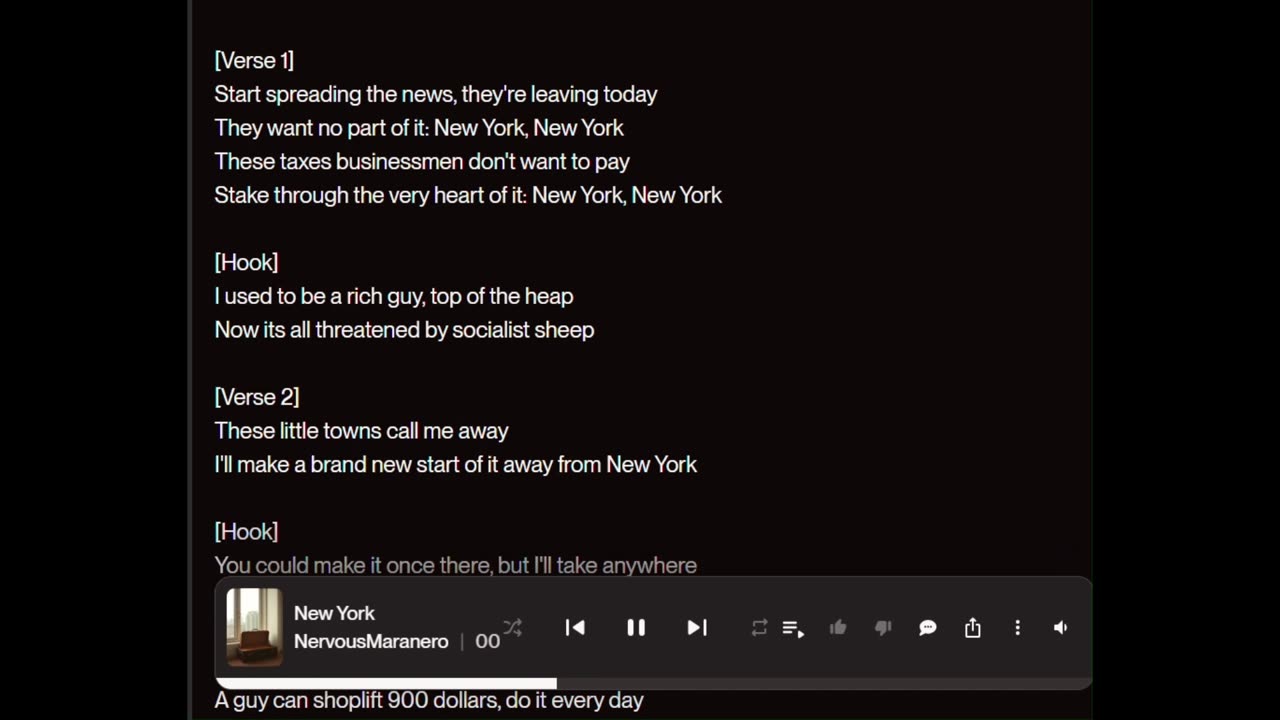 Song about Leaving New York City