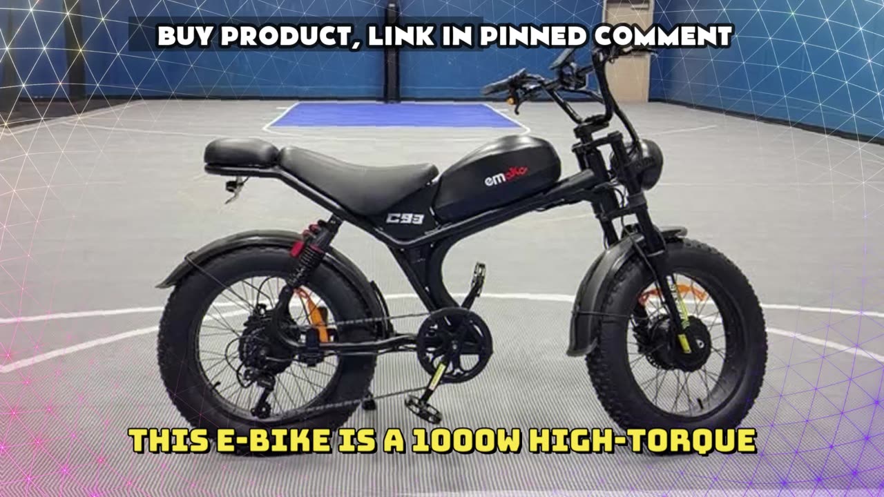 EMOKO C93 Retro Electric Bike 1000W Motor 48V 20Ah Battery 20" Fat Tire City Retro Electric Bike