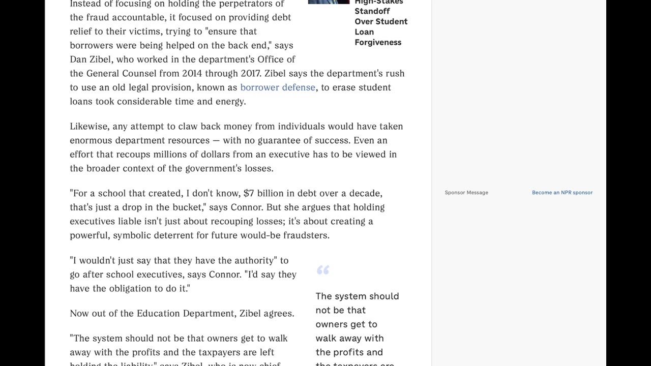 Website Read | When colleges defraud students, should the government go after school executives?