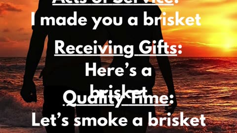 The Five Love Languages, in BBQ.