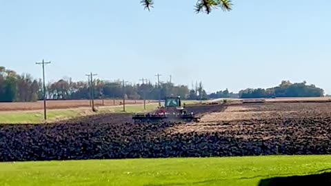 Chisel Plowing the field next to our Farmsite