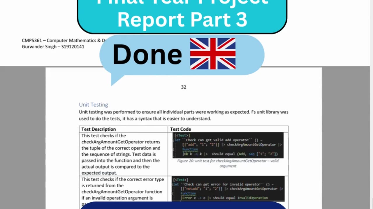 Student Work (Project Report)| CMP5361 part 3 Final Year Project CLI Calculator program|Birmingham