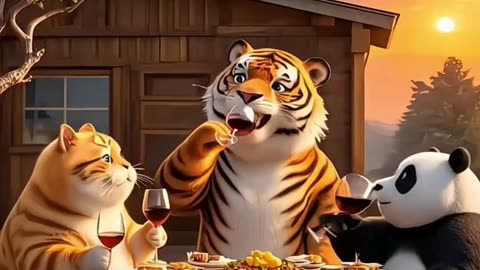 Poor Tiger was Kidnapped and his Cat & Panda Friends Attempt to Save Him #shorts #viral
