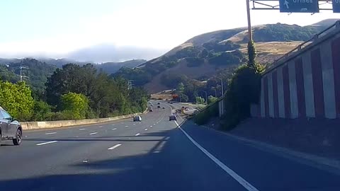 Car Loses Control on Highway 24
