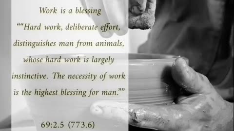 Work is a Blessing