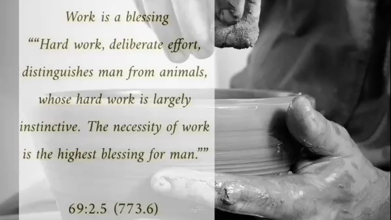 Work is a Blessing