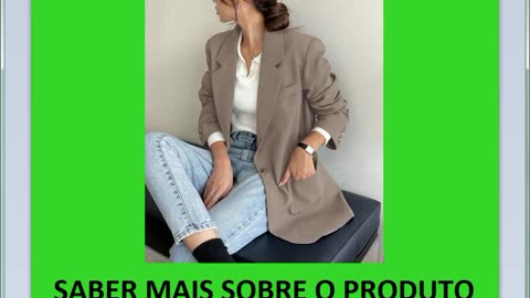 DAZY Blazer Casual de Cor Sólida para Negócios, Blazers de Outono para Mulheres